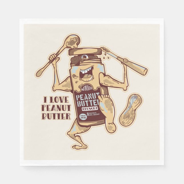 SERVILLETA DE PAPEL ME ENCANTA LA MANTEQUILLA DE PEANUT (Anverso)
