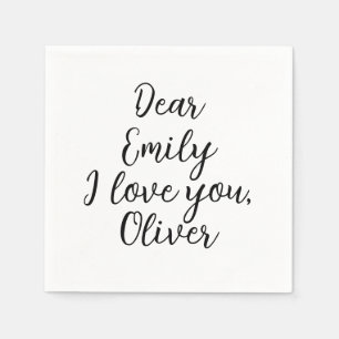 Servilleta De Papel Me encanta la plantilla de texto