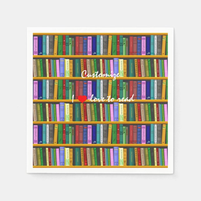 Servilleta De Papel Me encanta leer Books Thunder_Cove (Anverso)