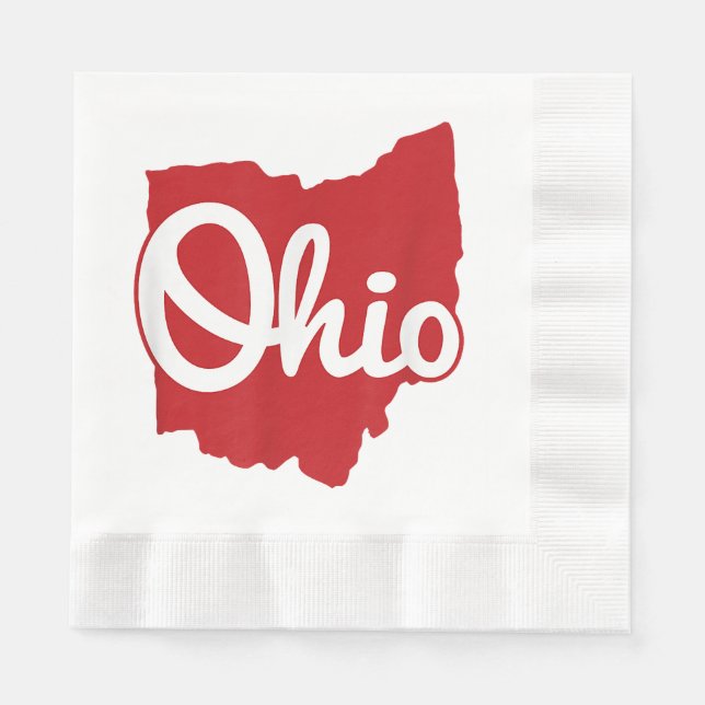 Servilleta De Papel Me encanta mi guión de inicio de Ohio (Anverso)