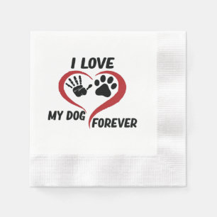 Servilleta De Papel Me encanta mi perro tirando almohada