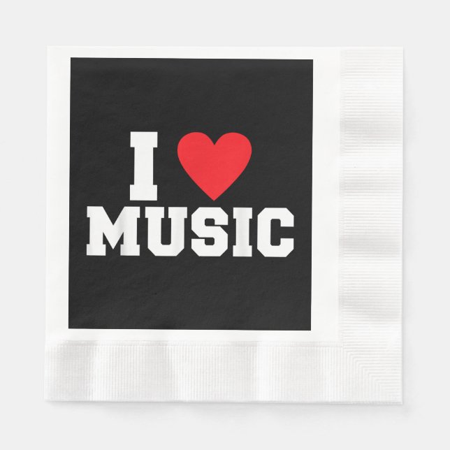 Servilleta De Papel Me encanta Music Lover (Anverso)