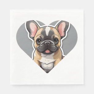Servilleta De Papel ME ENCANTAN LOS BULLDOGES FRANCESES, Personalizado