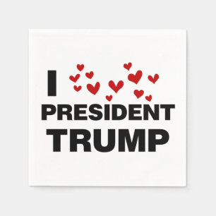 Servilleta De Papel Me encantan los corazones del presidente Trump
