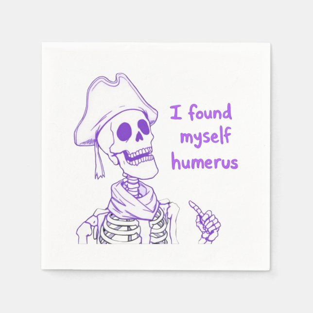 Servilleta De Papel Me Encontré Humerus - Funny Skeleton Pun (Anverso)