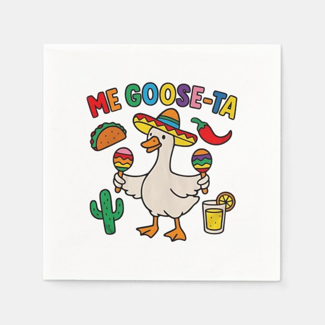 Servilleta De Papel Me Goose-Ta Funny Caballo Español Mexicano (Anverso)