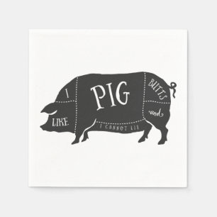 Servilleta De Papel Me gustan las colillas de cerdo y no puedo mentir