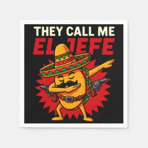 Servilleta De Papel Me Llaman El Jefe Taco Funny Cinco De Mayo