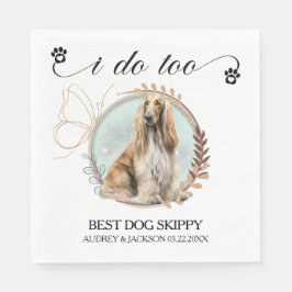 Servilleta De Papel Me too perro sabueso afgano Foto Boda