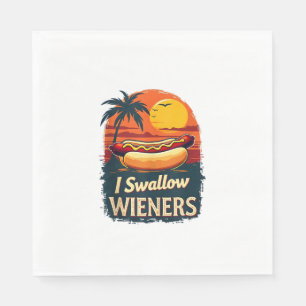 Servilleta De Papel Me Trague Saucy Wieners Divertido Chiste Adulto Pe