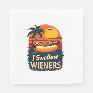 Servilleta De Papel Me Trague Saucy Wieners Divertido Chiste Adulto Pe