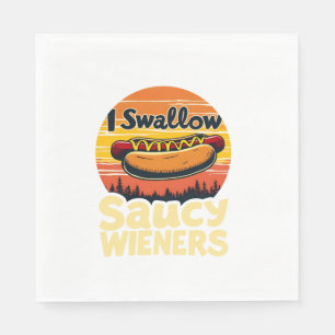 Servilleta De Papel Me Trague Saucy Wieners Divertido Chiste Adulto Pe