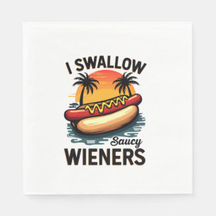 Servilleta De Papel Me Trague Saucy Wieners Divertido Chiste Adulto Pe