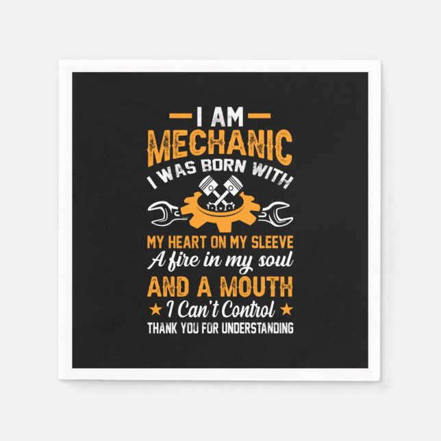 Servilleta De Papel Mecánico Soy Mecánico (Anverso)