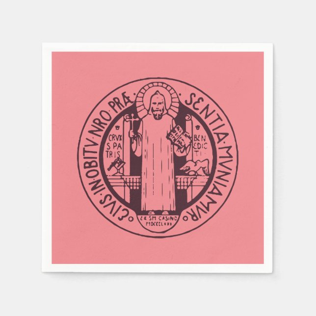 Servilleta De Papel Medalla de San Benito (Anverso)