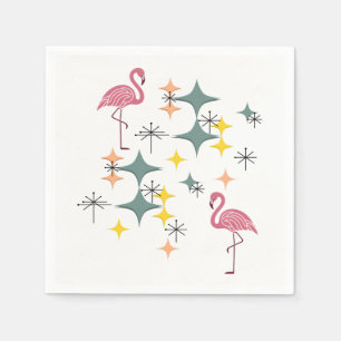 Servilleta De Papel Media Century Moderno Eames Era Starburst Flamingo