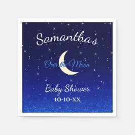 Servilleta De Papel Medianoche azul sobre la luna Baby Shower