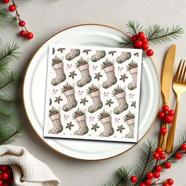 Servilleta De Papel Medias de Navidad Bayas de Invierno (Subido por el creador)