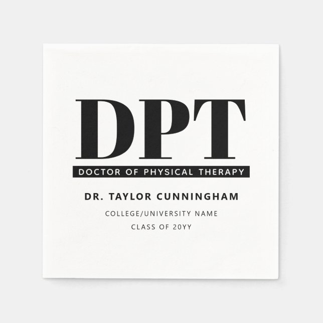 Servilleta De Papel Médica de DPT moderno personalizado de la terapia  (Anverso)