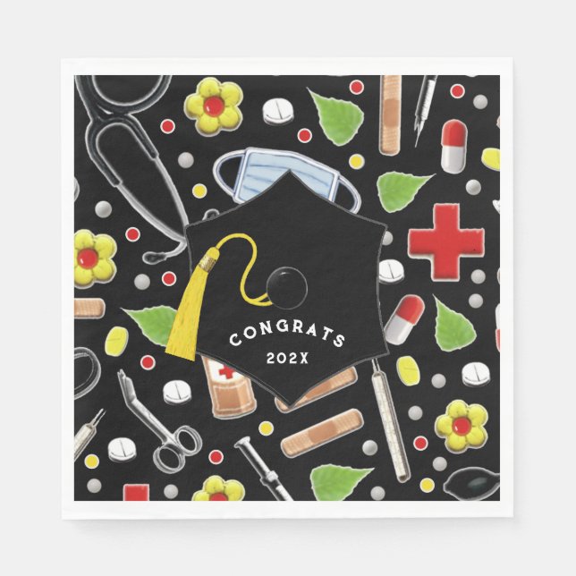 Servilleta De Papel Medical School Graduation (Anverso)