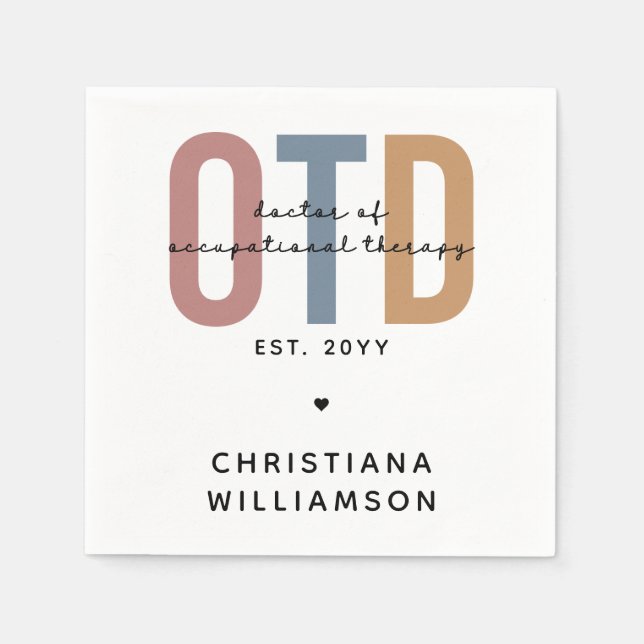 Servilleta De Papel Médico de Terapia Ocupacional Personalizada (Anverso)