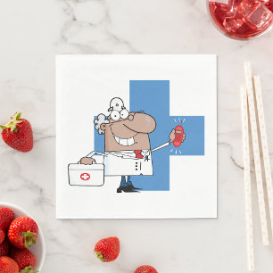 Servilleta De Papel Médico personalizado con bolso de teléfono y medic