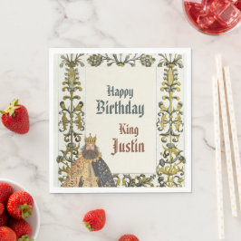 Servilleta De Papel Medieval Renaissance King Birthday 