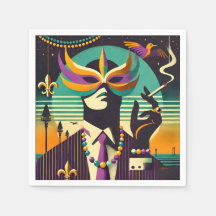 Medio Siglo Retro 60s Mardi Gras El Hombre Fumador