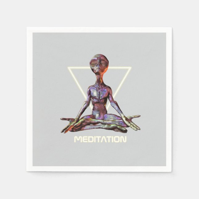 Servilleta De Papel Meditación. Extranjero en posición tranquila (Anverso)