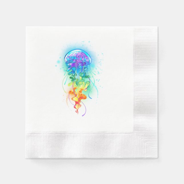 Servilleta De Papel Medusa arcoíris (Anverso)