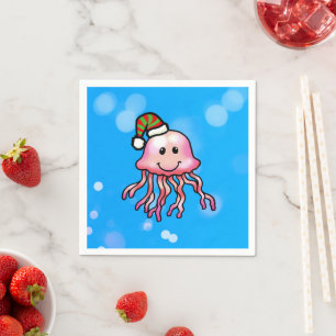 Servilleta De Papel Medusa de Dibujos Animados Festiva y Adorable