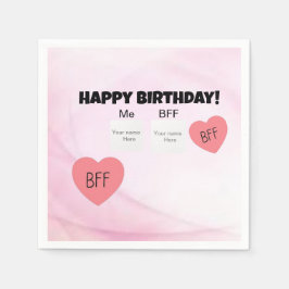 Servilleta De Papel Mejor amiga personalizada