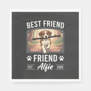Servilleta De Papel Mejor amigo Alfie amante de los perros