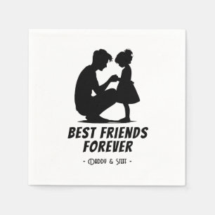 Servilleta De Papel Mejor Amigo Papi-Hija Para Siempre - Nombre Person