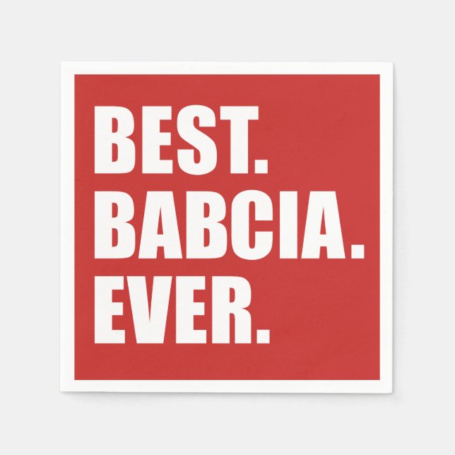 Servilleta De Papel Mejor Babcia de la abuela polaca (Anverso)