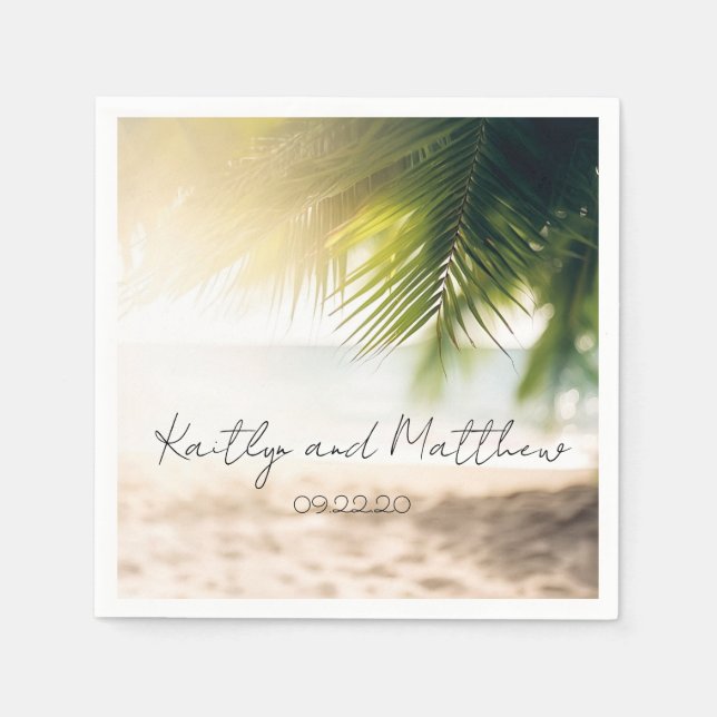 Servilleta De Papel Mejor Boda de verano (Anverso)