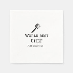 Servilleta De Papel Mejor chef del mundo añadir nombre de la cocina de