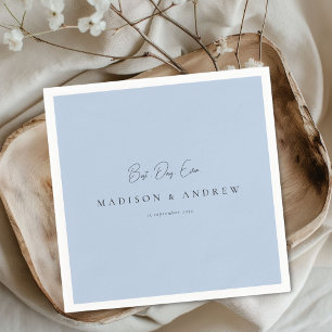 Servilleta De Papel ¡MEJOR DÍA DE LA HISTORIA! Boda Azul Minimalista M