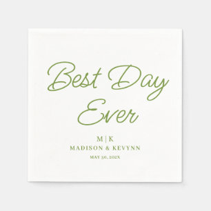 Servilleta De Papel Mejor Día de la Historia Servilletas de Boda