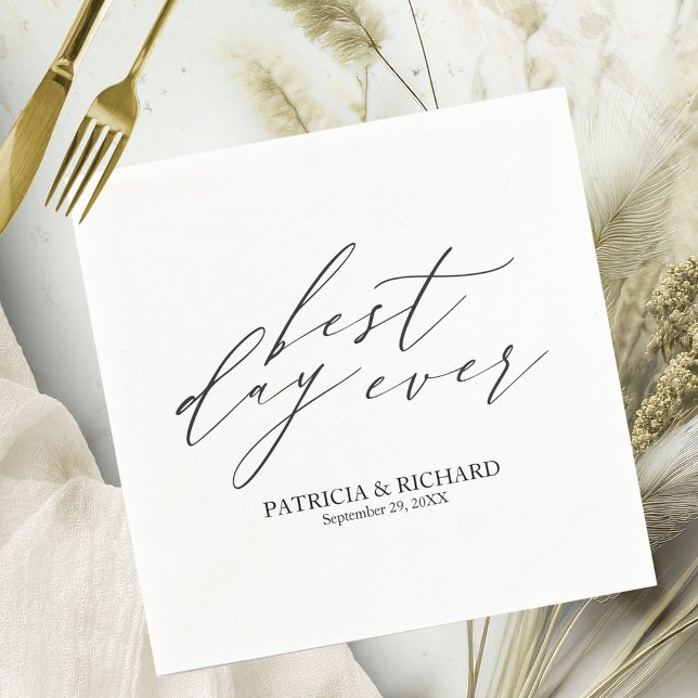 Servilleta De Papel Mejor día de Napkins Boda (Subido por el creador)