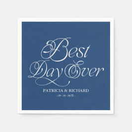 Servilleta De Papel Mejor Día de Todos Boda Minimalista Moderna