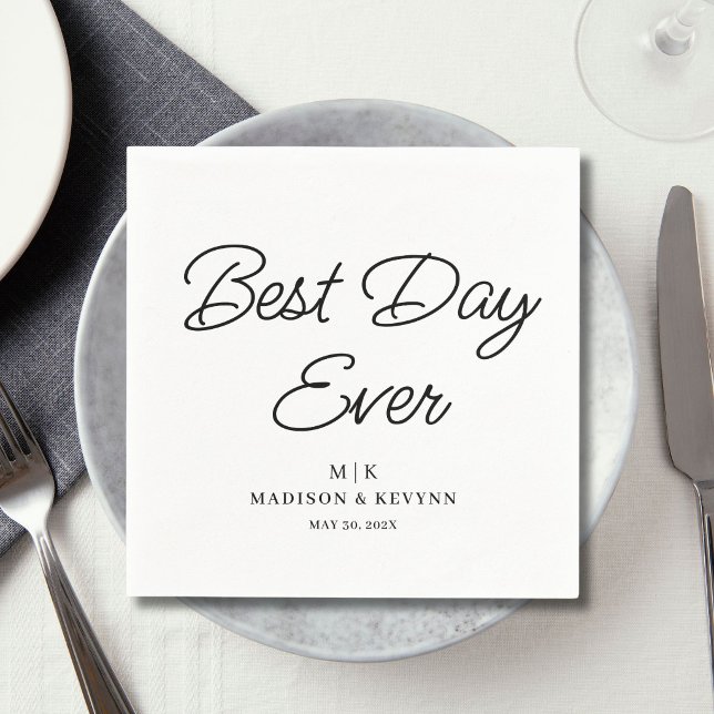 Servilleta De Papel Mejor Día de Todos | Servilletas de Boda (Subido por el creador)
