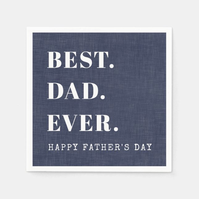 Servilleta De Papel Mejor Día del Padre Feliz (Anverso)