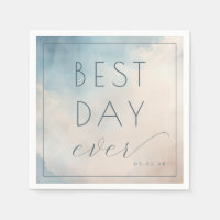 Mejor Día Optimista Acuarela Azul