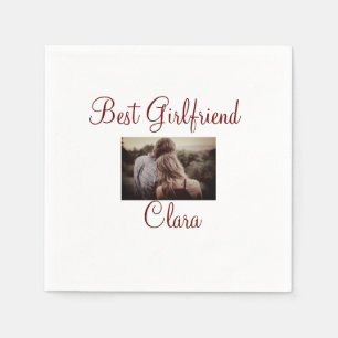 Servilleta De Papel Mejor Girlfriend añadir nombre valentine añadir im