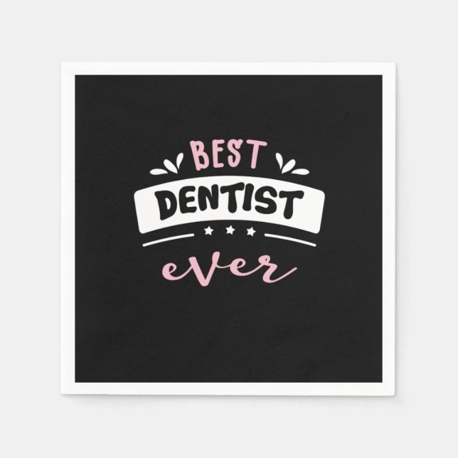 Servilleta De Papel Mejor Idea de Regalo de Dentista (Anverso)