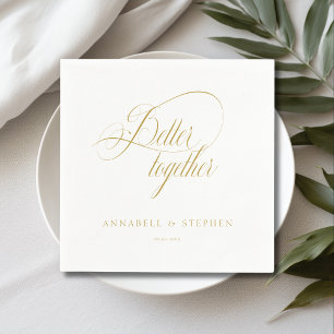 Servilleta De Papel ¡Mejor Juntos! Moderna, caligrafía,