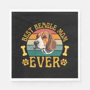 Servilleta De Papel Mejor Mamá Beagle, Canina De Perro Beagle Graciosa