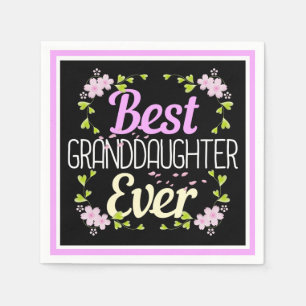Servilleta De Papel Mejor Nieta de la Historia - Floral