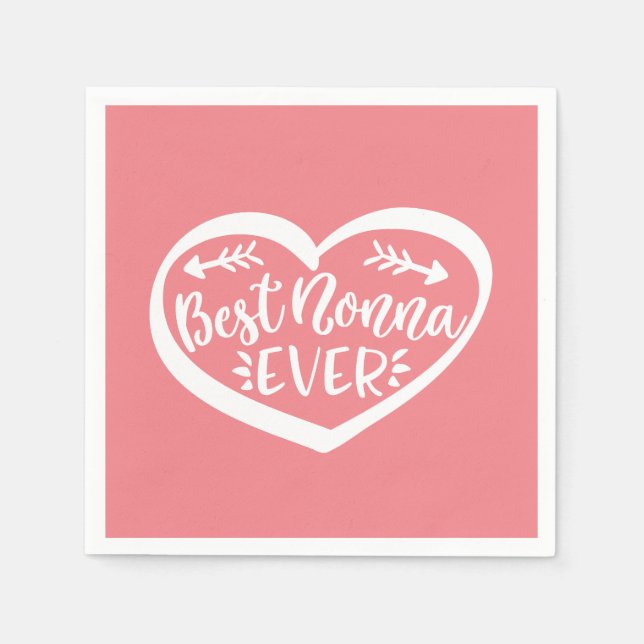 Servilleta De Papel Mejor Nonna Ever (Anverso)